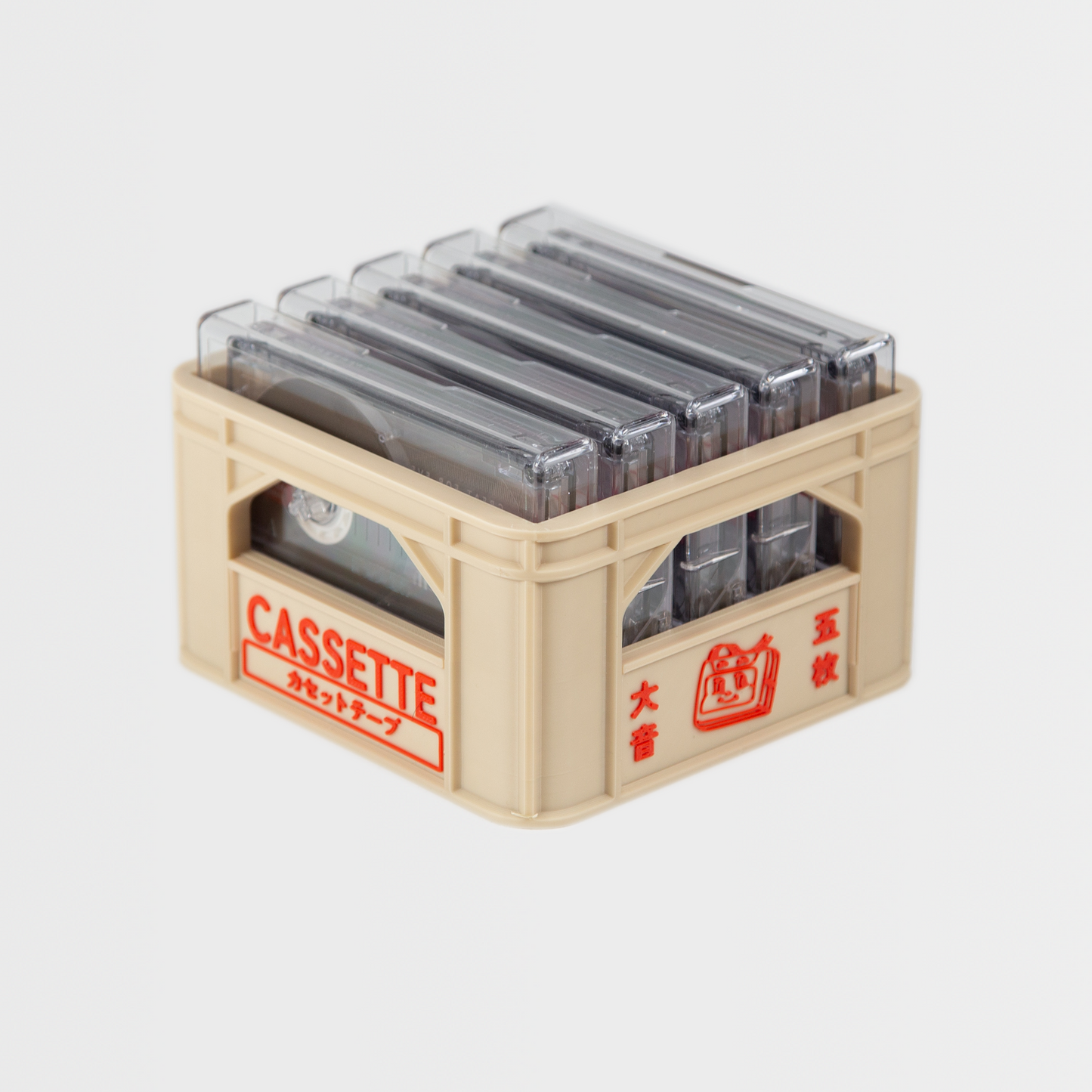 "Japanese Beer Crate" Storage Crate and Organizer for Compact Cassette Tapes