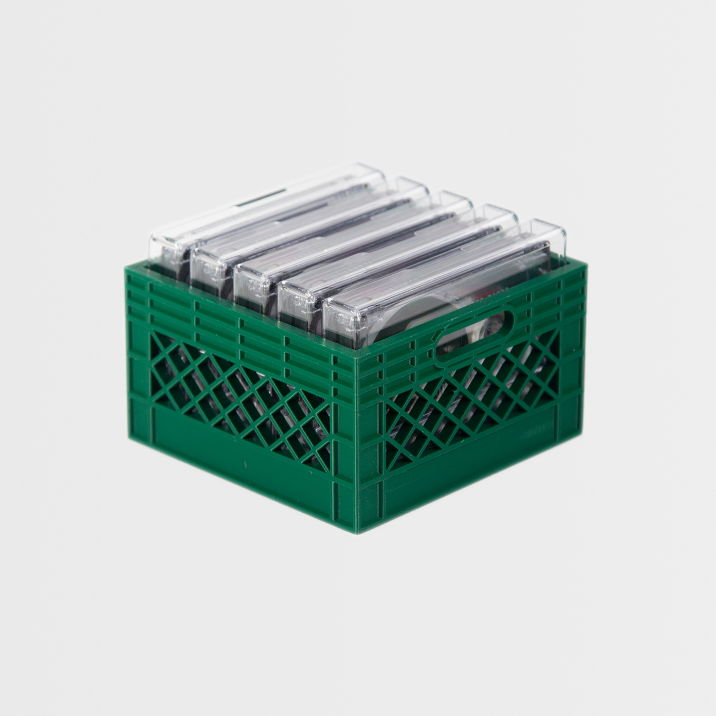 "Milk Crate" Storage Crate and Organizer for Compact Cassette Tapes