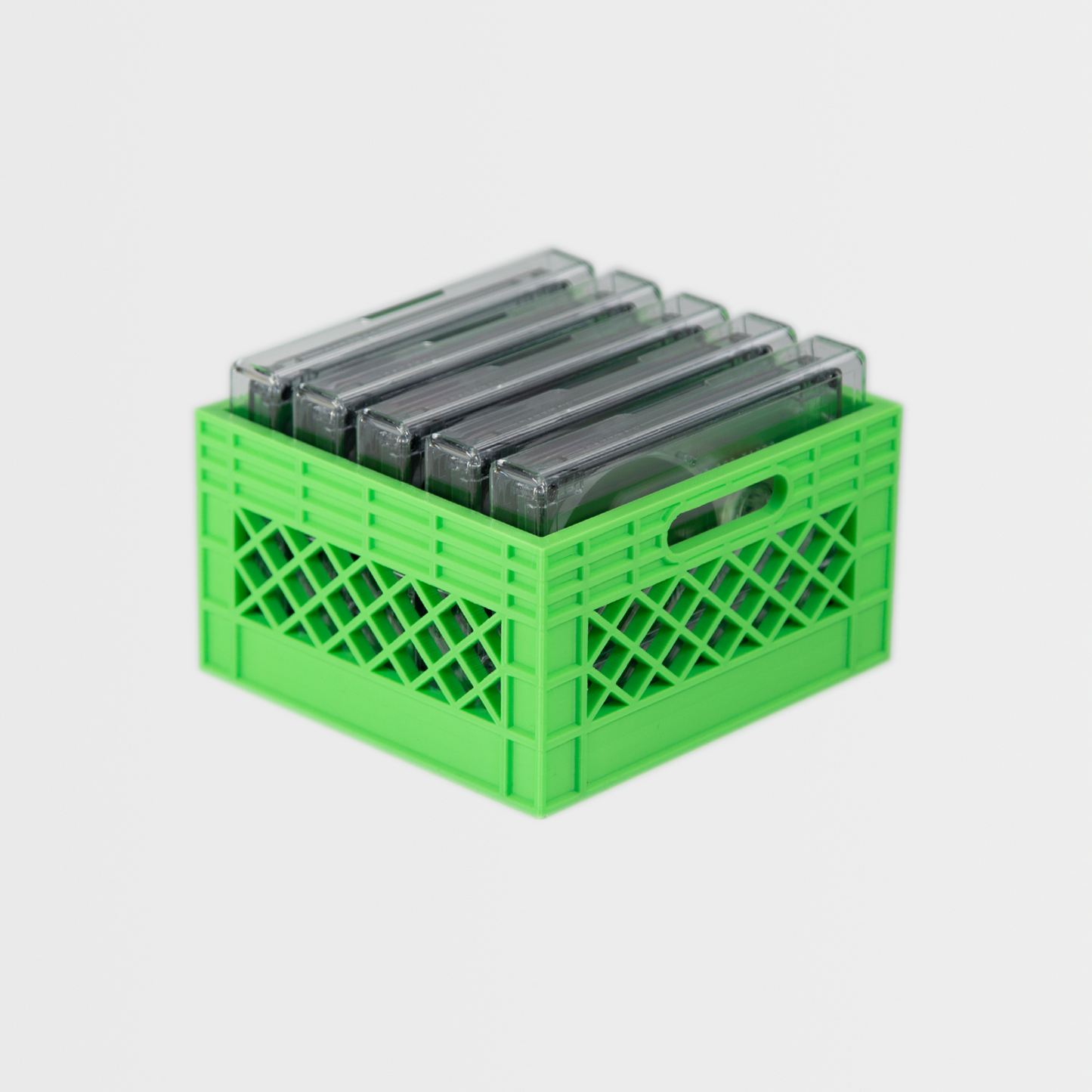 "Milk Crate" Storage Crate and Organizer for Compact Cassette Tapes