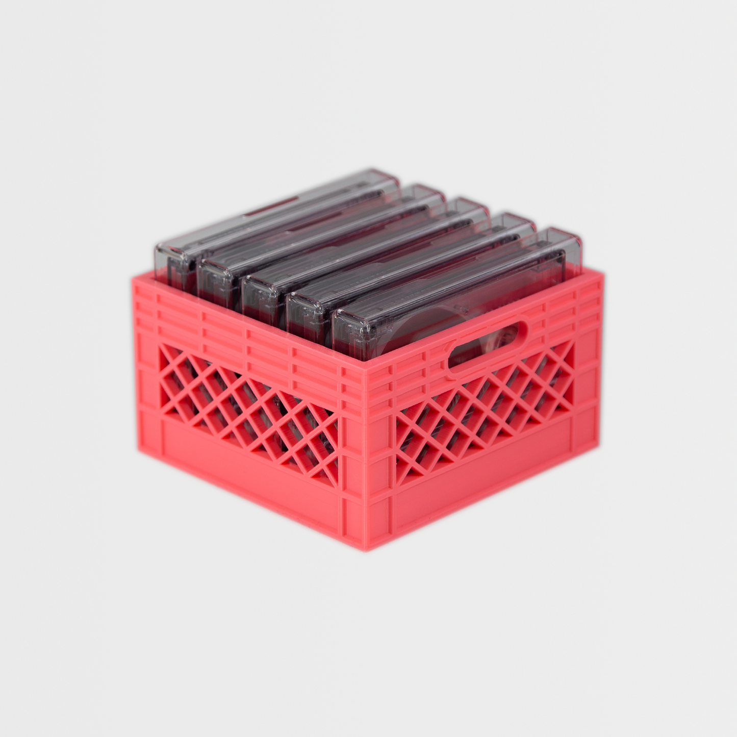 "Milk Crate" Storage Crate and Organizer for Compact Cassette Tapes