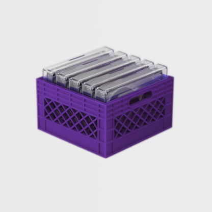 "Milk Crate" Storage Crate and Organizer for Compact Cassette Tapes