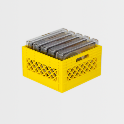 "Milk Crate" Storage Crate and Organizer for Compact Cassette Tapes